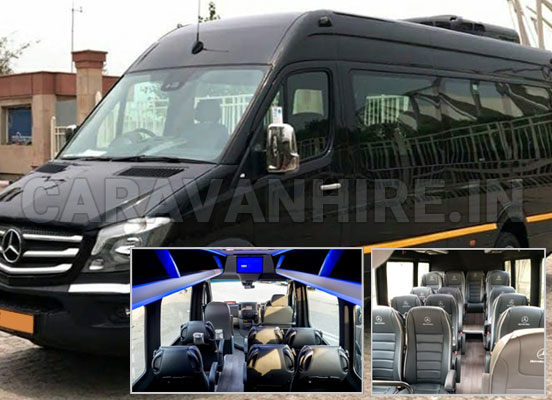 14 16 seater mercedes imported van on rent in delhi