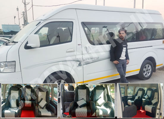 8 seater foton view imported mini van on rent in delhi