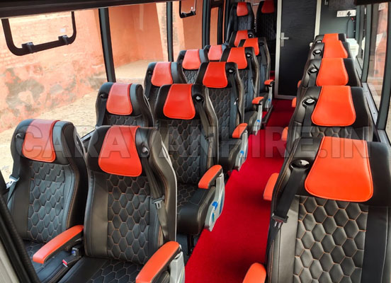 16 seater marcopolo imported mini coach on rent in delhi